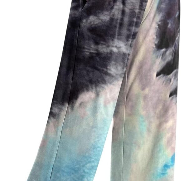 Womens Wide Leg Yoga Pants High Waisted Adjustable Tie Knot Joggers Casual Loose - Picture 1 of 4